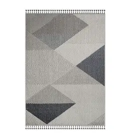 Renwil Ambrose Grey Geometric Area Rug by Renwil – Power Loomed Modern Rug
