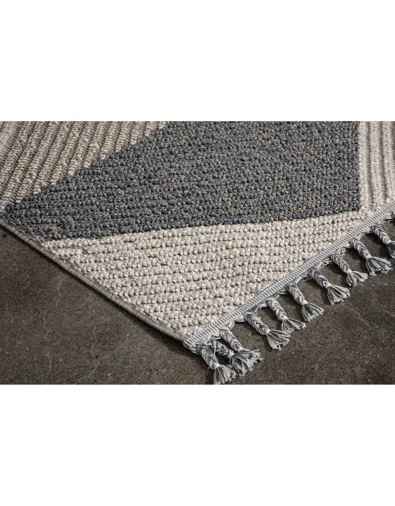 Renwil Ambrose Grey Geometric Area Rug by Renwil – Power Loomed Modern Rug