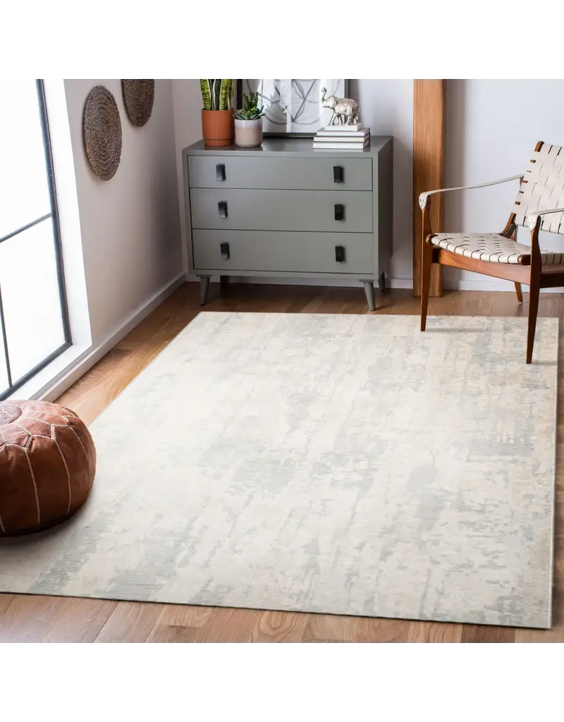 Renwil Ariella Cream, Grey & Soft Blue Striped Abstract Area Rug by Renwil