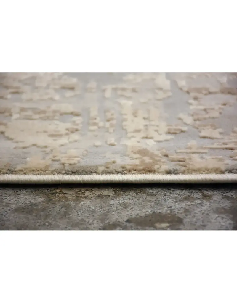 Renwil Ariella Cream, Grey & Soft Blue Striped Abstract Area Rug by Renwil