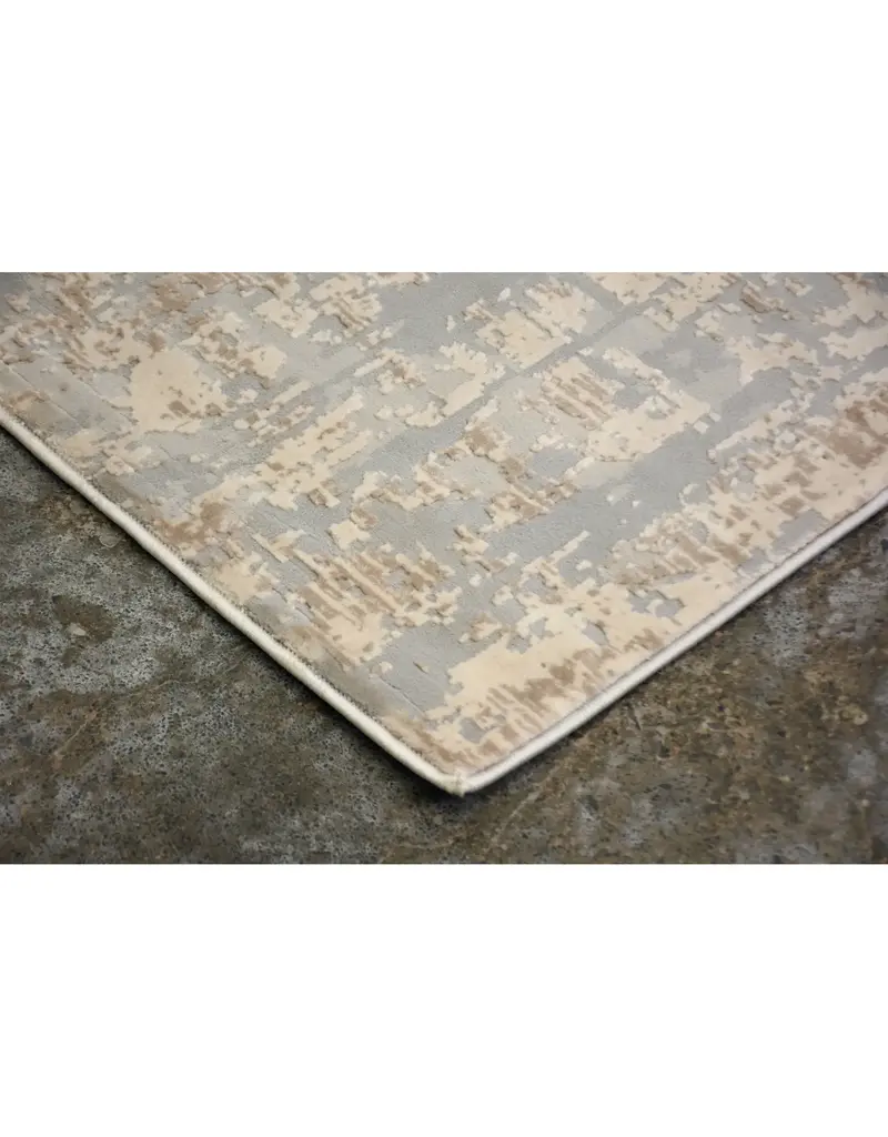 Renwil Ariella Cream, Grey & Soft Blue Striped Abstract Area Rug by Renwil