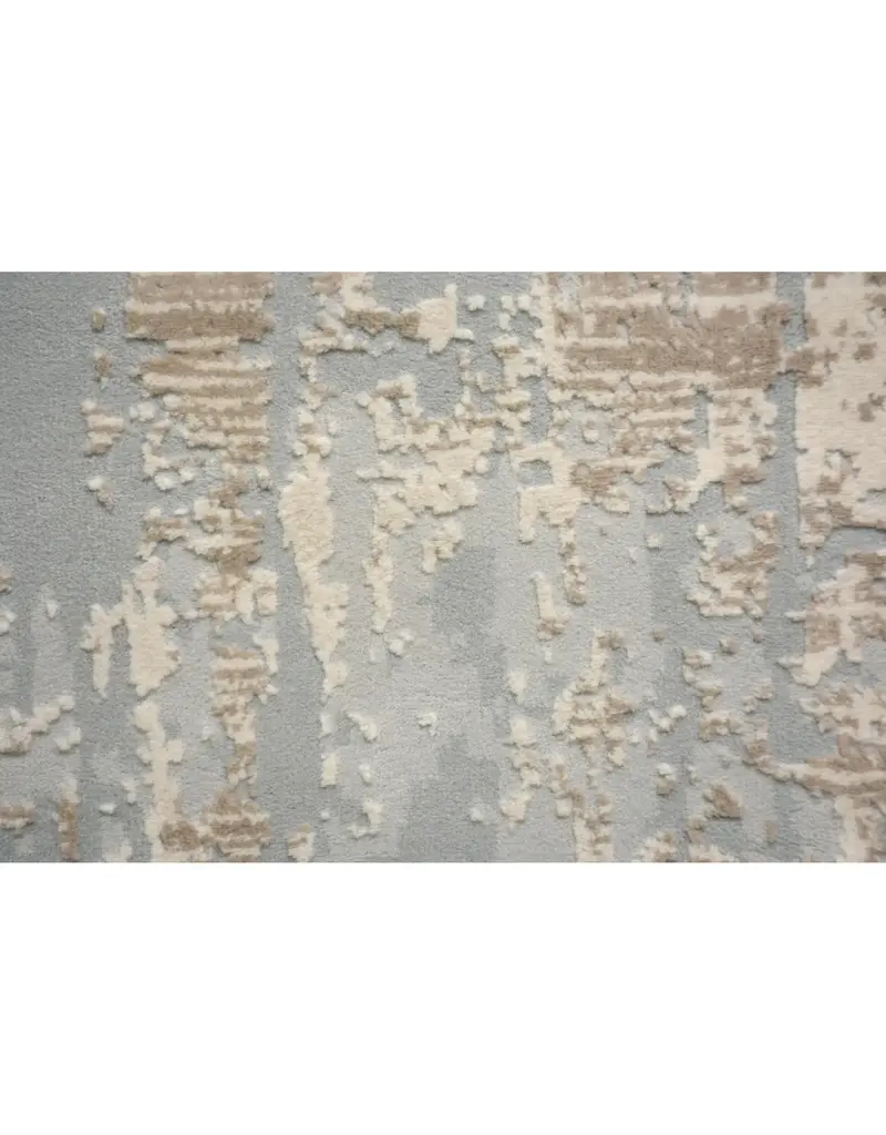 Renwil Ariella Cream, Grey & Soft Blue Striped Abstract Area Rug by Renwil