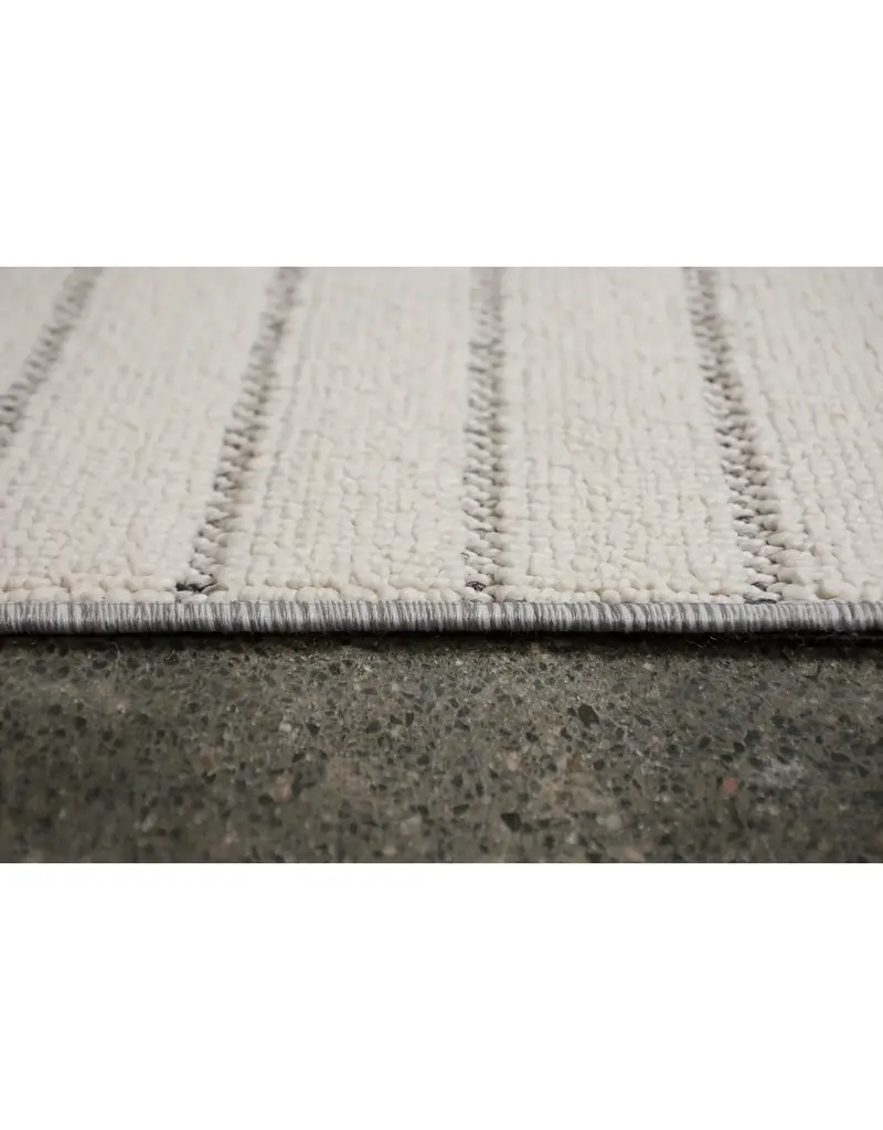 Renwil Ambrose Ivory & Grey Minimal Stripe Area Rug by Renwil