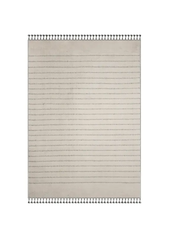 Renwil Ambrose Ivory & Grey Minimal Stripe Area Rug by Renwil