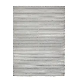Renwil Orria Ivory & Stone Hand-Woven Stripe Wool & Cotton Area Rug by Renwil