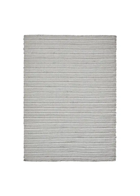 Renwil Orria Ivory & Stone Hand-Woven Stripe Wool & Cotton Area Rug by Renwil