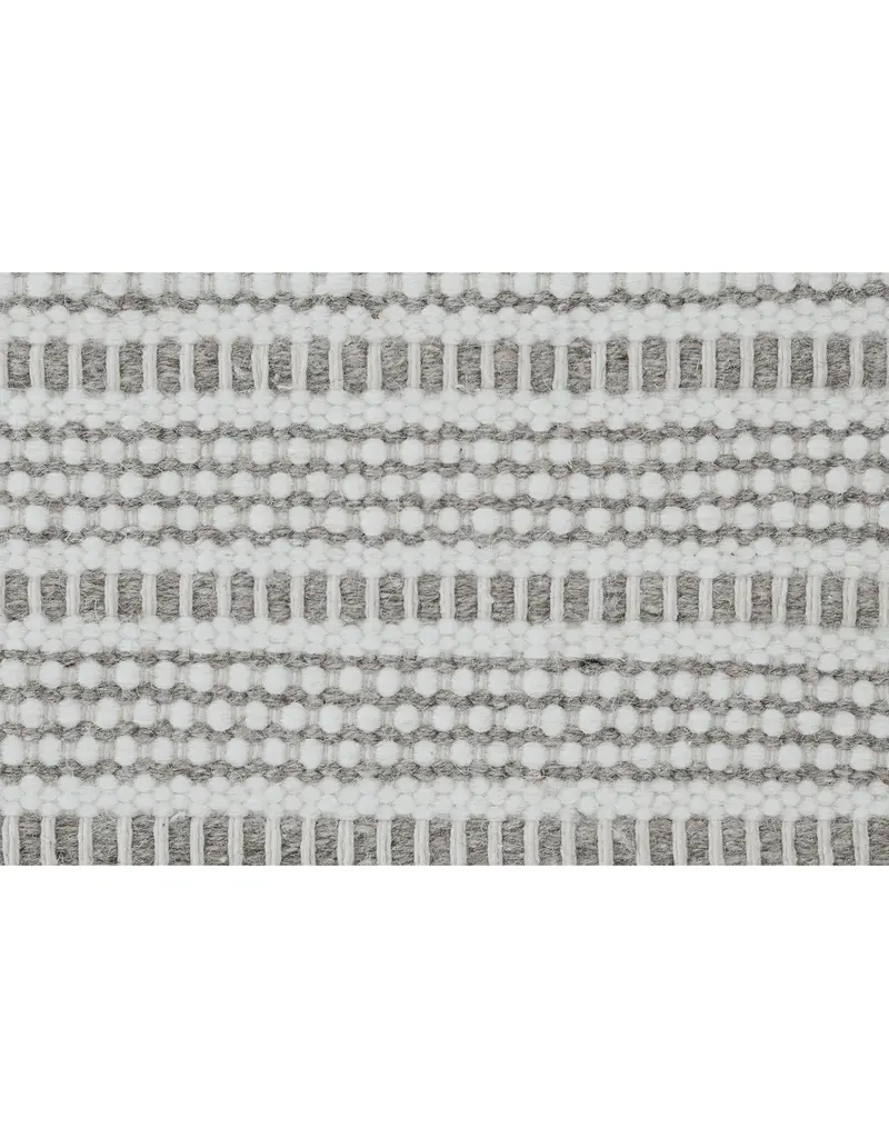 Renwil Orria Ivory & Stone Hand-Woven Stripe Wool & Cotton Area Rug by Renwil