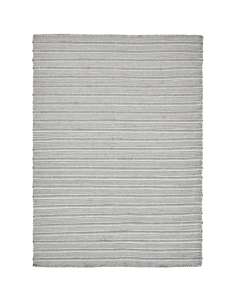 Renwil Orria Ivory & Stone Hand-Woven Stripe Wool & Cotton Area Rug by Renwil