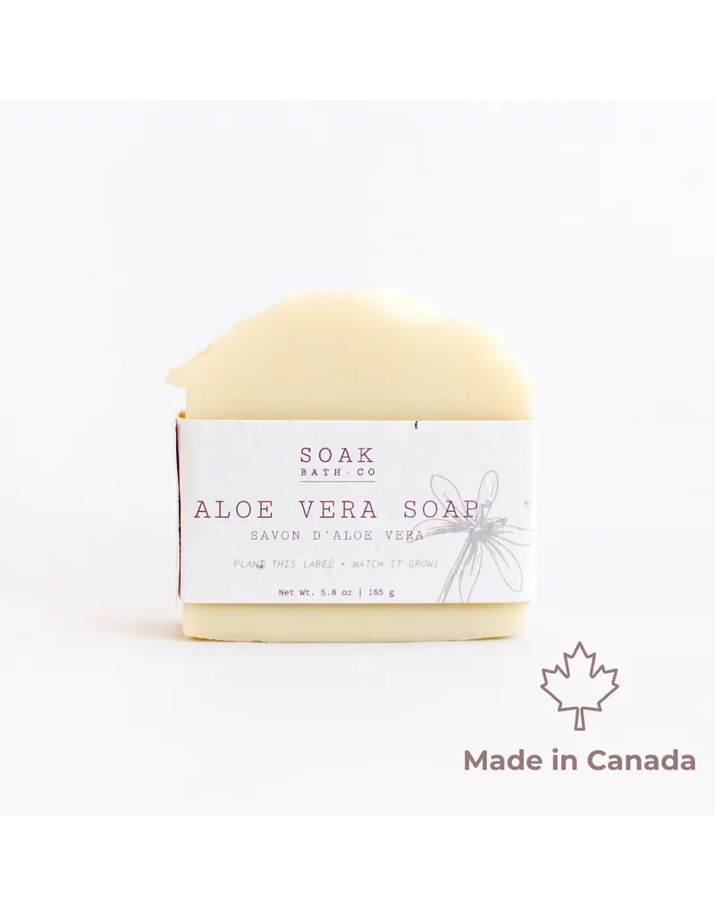 Soak Bath Co. Aloe Vera Luxury Soap Bar (Unscented) (Soak Bath Co.)