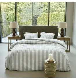 Brunelli Silvan Green Striped Duvet Cover Set | Riviera Maison