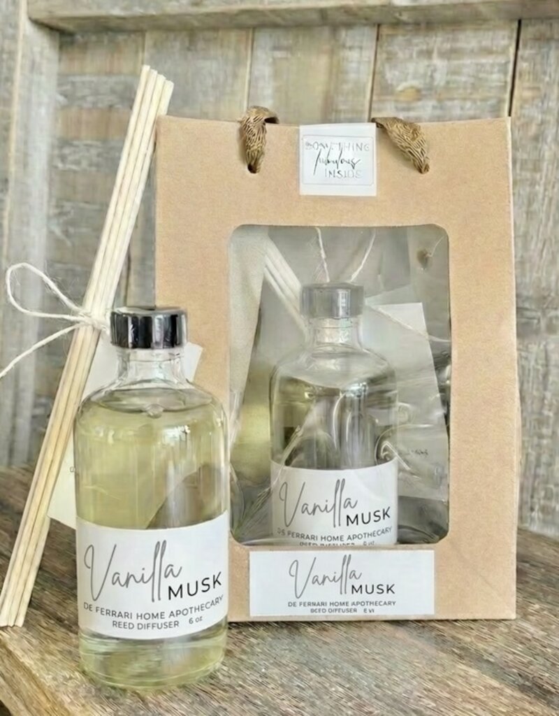 DeFerrari Candles Vanilla Musk Reed Diffuser Set
