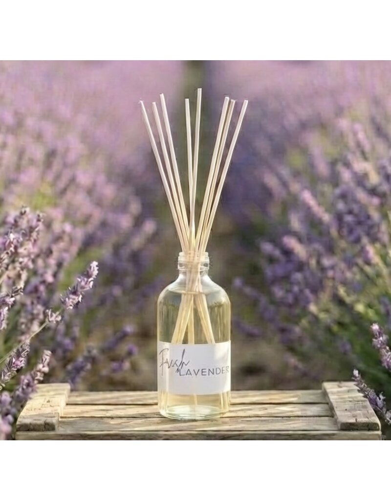 DeFerrari Candles Fresh Lavender Reed Diffuser Set - Pure Calming Fragrance by De Ferrari Home
