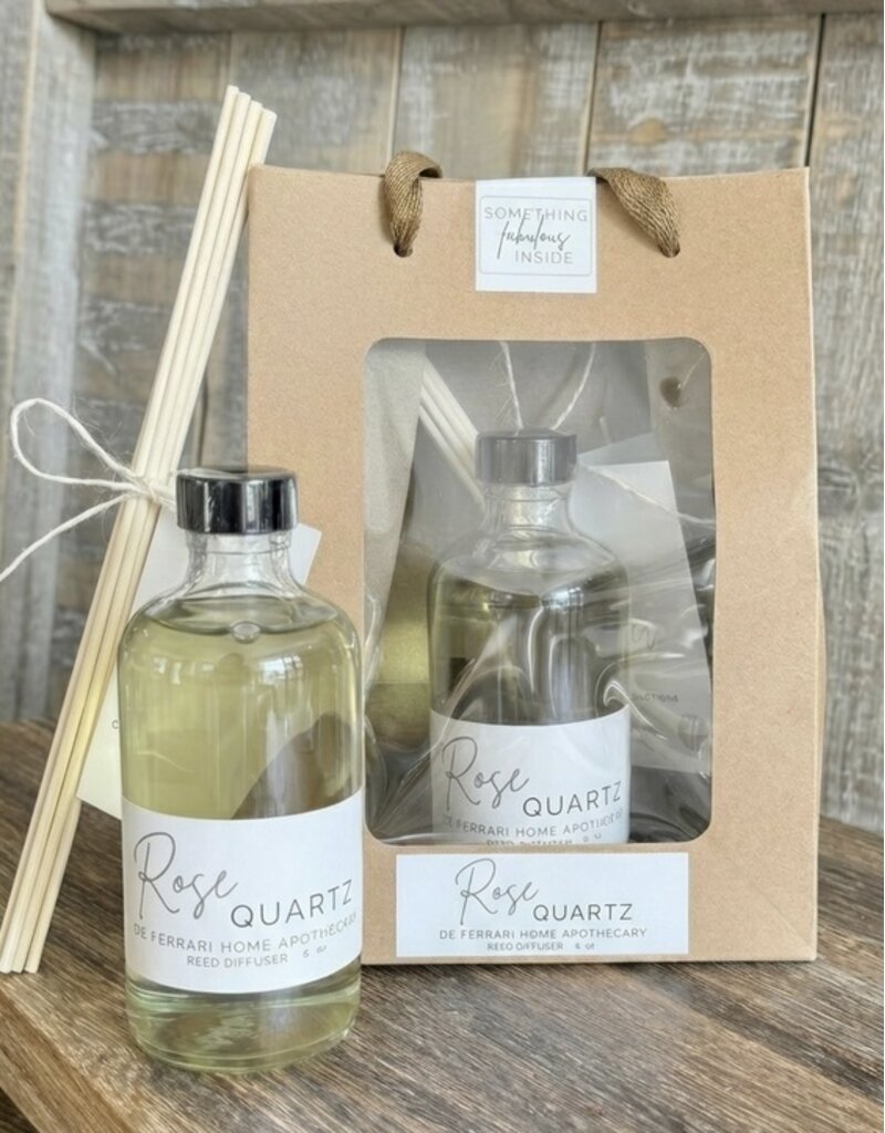 DeFerrari Candles Rose Quartz Reed Diffuser – Hand-Poured Fragrance for Your Home