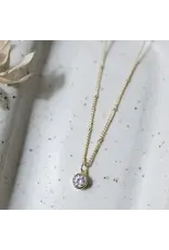 Glee Jewelry Luster Necklace by Glee | Clear crystal in Gold