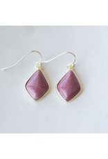 Glee Jewelry Evora Earring Set by Glee (Natural Pink Rhodonite)
