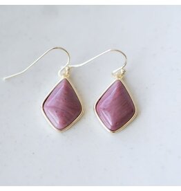 Glee Jewelry Evora Earring Set by Glee (Natural Pink Rhodonite)