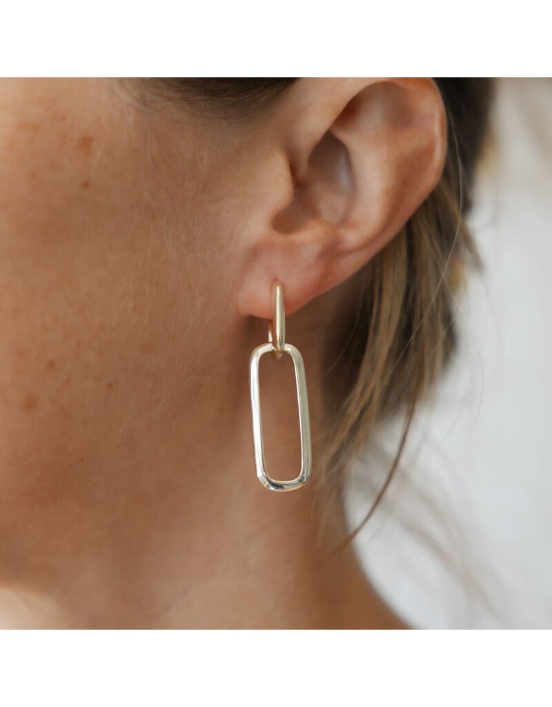Glee Jewelry Twofold Short Link Earrings by Glee Jewelry