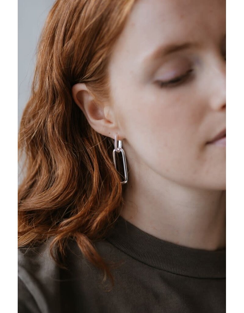 Glee Jewelry Twofold Short Link Earrings by Glee Jewelry