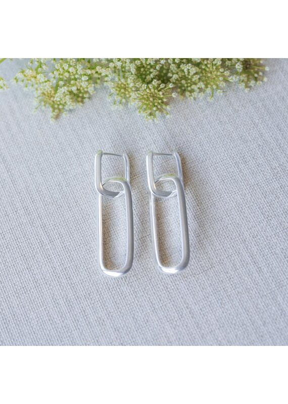 Glee Jewelry Twofold Short Link Earrings by Glee Jewelry