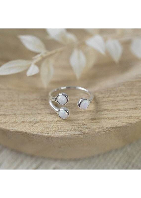 Glee Jewelry Luciana Opalite Adjustable Ring by Glee Jewelry Canada