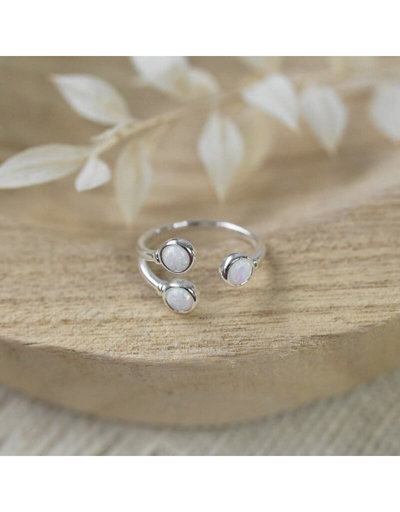 Glee Jewelry Luciana Opalite Adjustable Ring by Glee Jewelry Canada