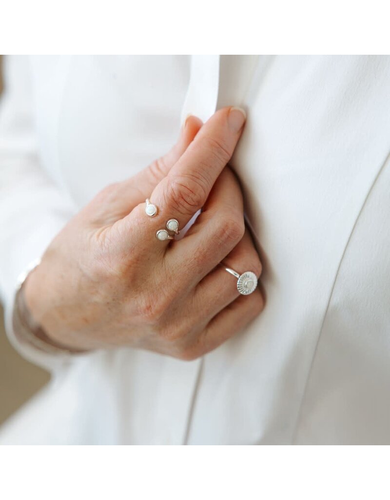 Glee Jewelry Luciana Opalite Adjustable Ring by Glee Jewelry Canada