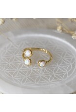 Glee Jewelry Luciana Opalite Adjustable Ring by Glee Jewelry Canada