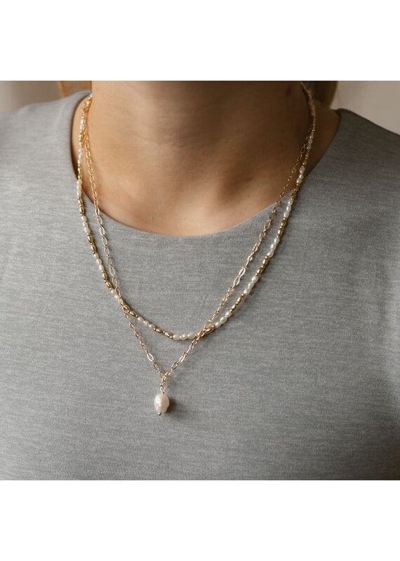 Glee Jewelry Adeline Pearl Necklace by Glee Jewelry Canada