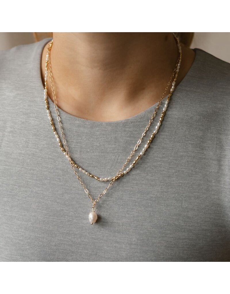 Glee Jewelry Adeline Pearl Necklace by Glee Jewelry Canada