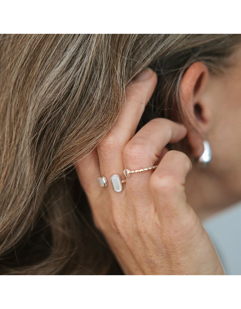 Glee Jewelry Stone Sister Adjustable Ring Mother of Pearl by Glee Jewelry Canada
