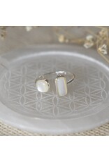 Glee Jewelry Stone Sister Adjustable Ring Mother of Pearl by Glee Jewelry Canada