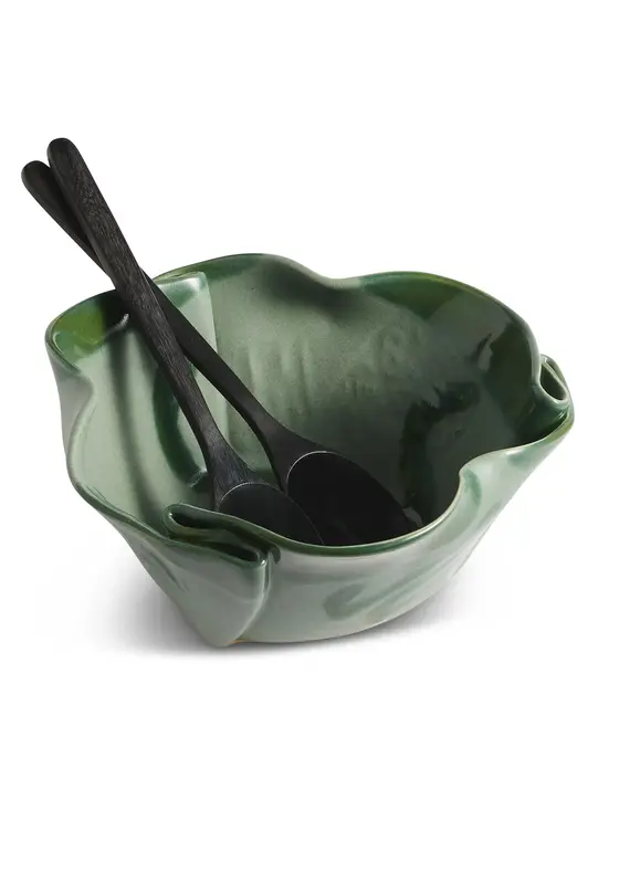 Hilborn Pottery Medium Serving Bowl by Hilborn Pottery | Green