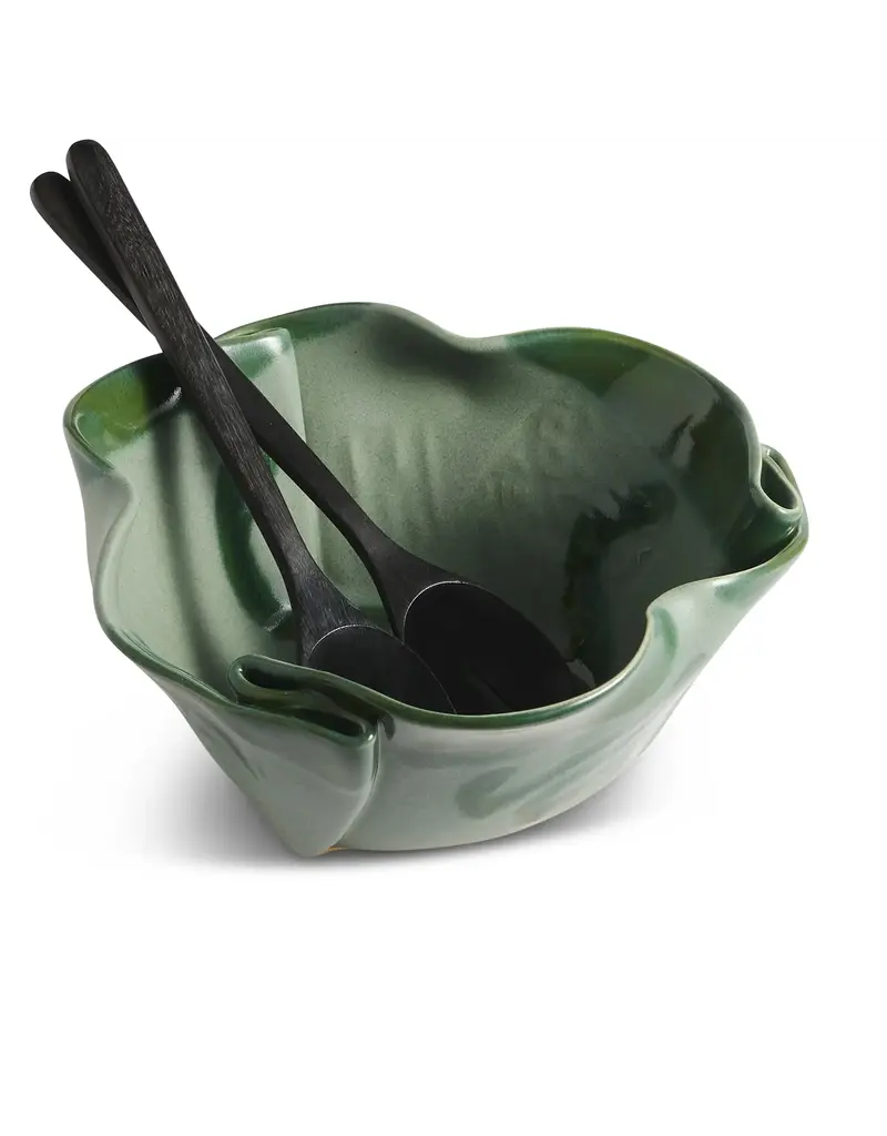 Hilborn Pottery Medium Serving Bowl by Hilborn Pottery | Green