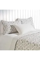 Brunelli Reversible Chocolate Brown Floral Quilt Set by Brunelli