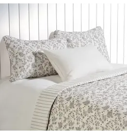 Brunelli Reversible Chocolate Brown Floral Quilt Set by Brunelli