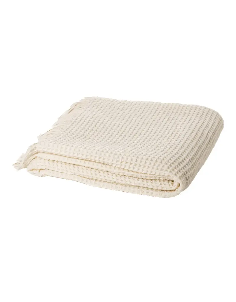 Brunelli Waffle Cream Throw by Brunelli | 50"x60"