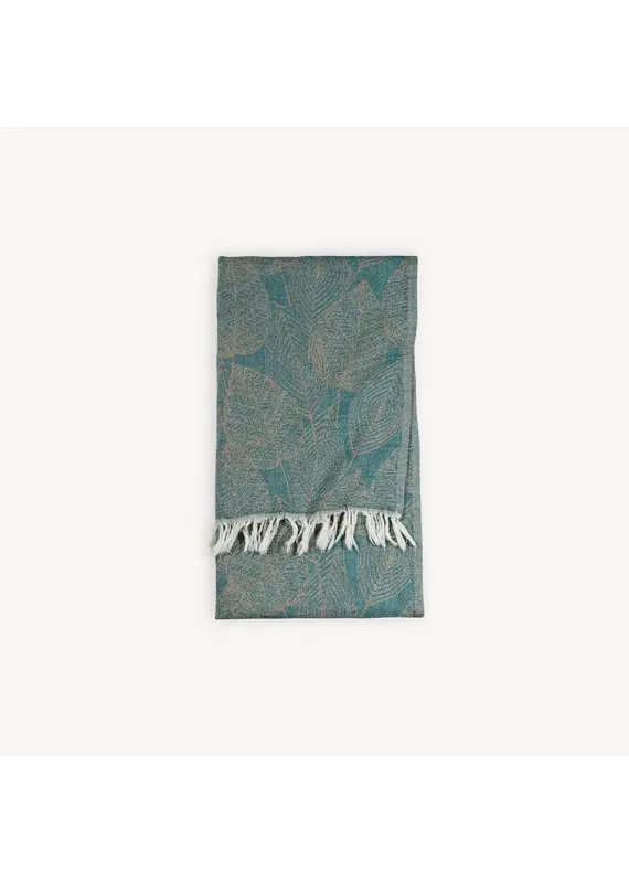 Pokoloko Leaf Appliqué Cotton Turkish Hand Towel by Pokoloko
