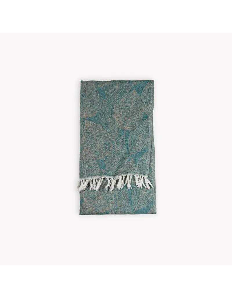 Pokoloko Leaf Appliqué Cotton Turkish Hand Towel by Pokoloko