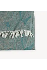 Pokoloko Leaf Appliqué Cotton Turkish Hand Towel by Pokoloko