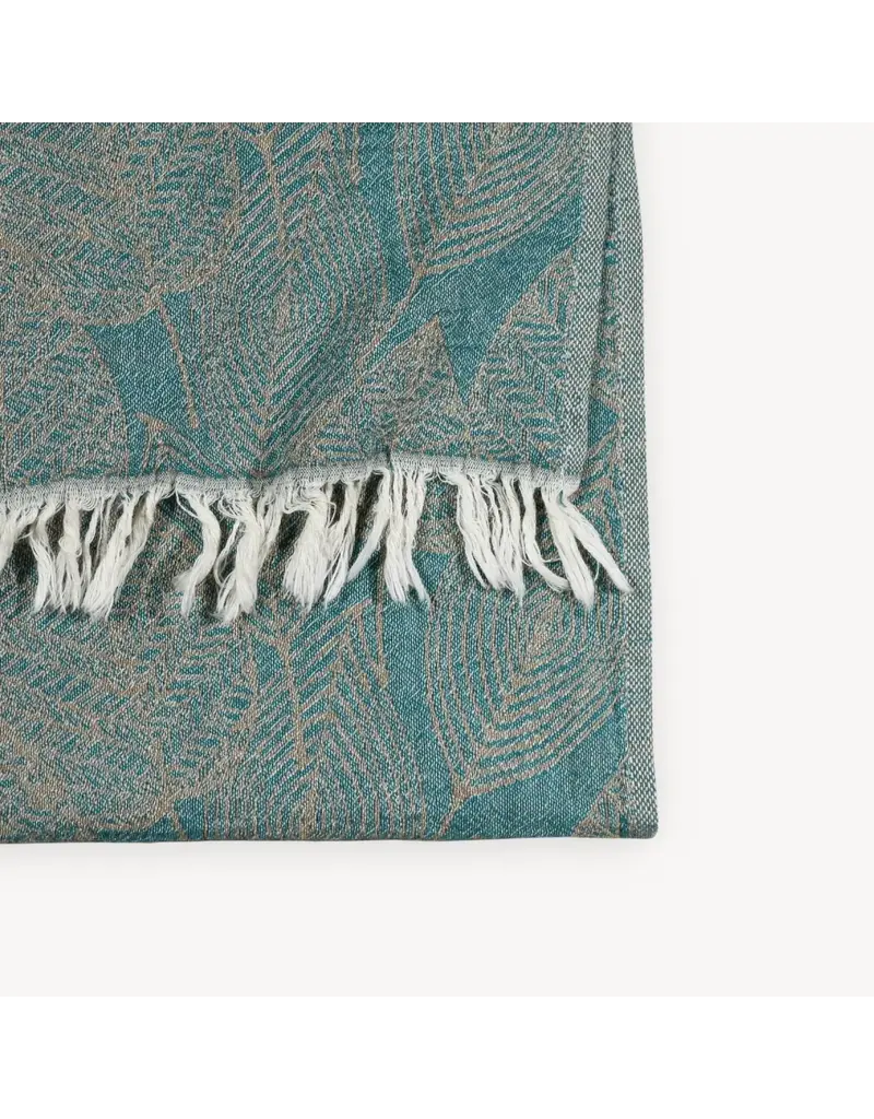 Pokoloko Leaf Appliqué Cotton Turkish Hand Towel by Pokoloko