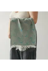 Pokoloko Leaf Appliqué Cotton Turkish Hand Towel by Pokoloko