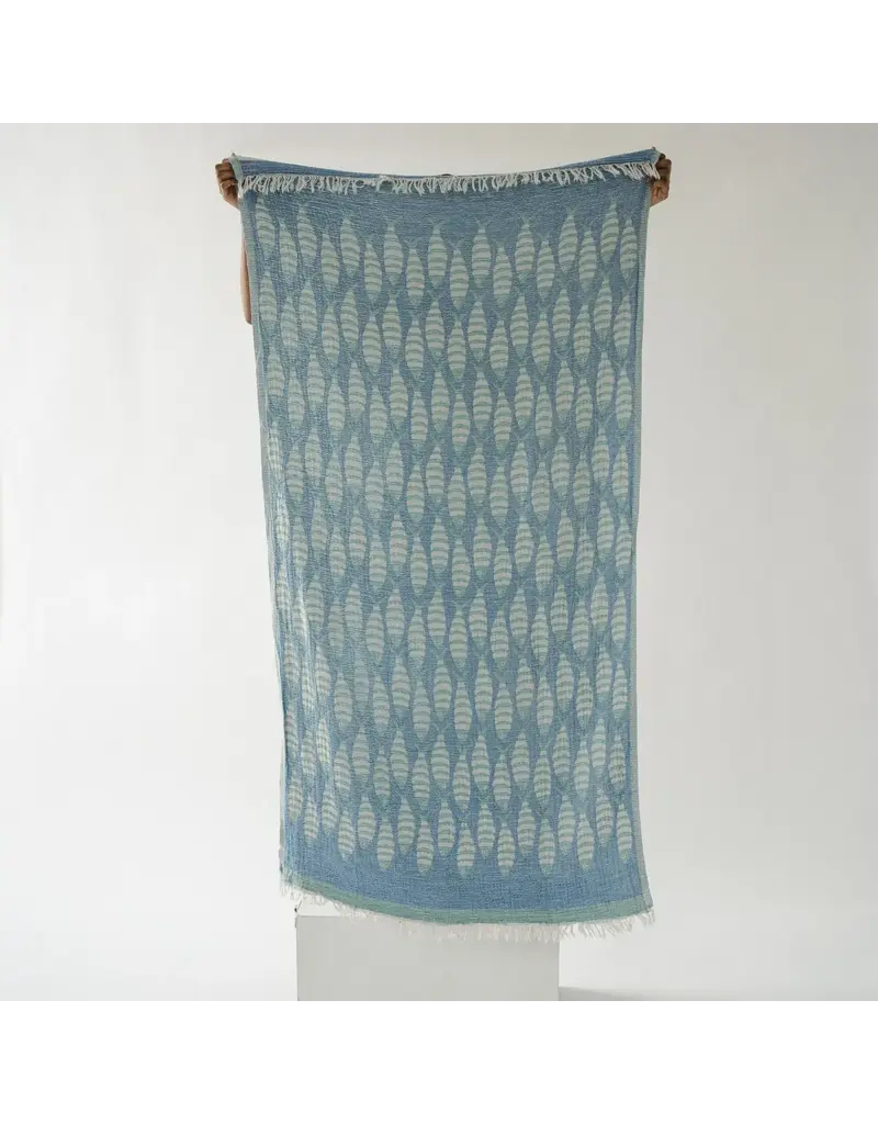 Pokoloko Traveling Fish Turkish Towel by Pokoloko