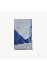 Pokoloko Diagonal Stone Blue Recycled Turkish Cotton Towel by Pokoloko