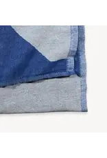 Pokoloko Diagonal Stone Blue Recycled Turkish Cotton Towel by Pokoloko