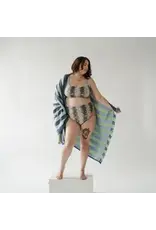 Pokoloko Lime Juice Striped Turkish Cotton Towel by Pokoloko