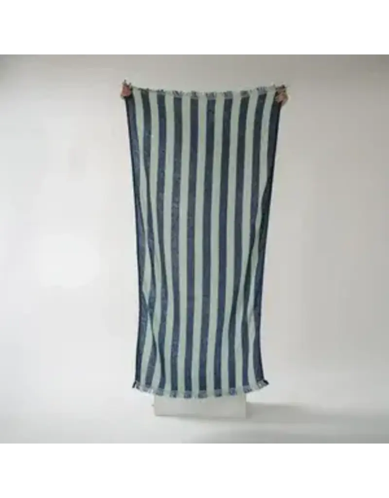 Pokoloko Lime Juice Striped Turkish Cotton Towel by Pokoloko