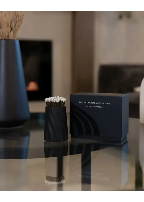 Everlasting Candle Concrete Safety Match Set by Everlasting Candle | Black