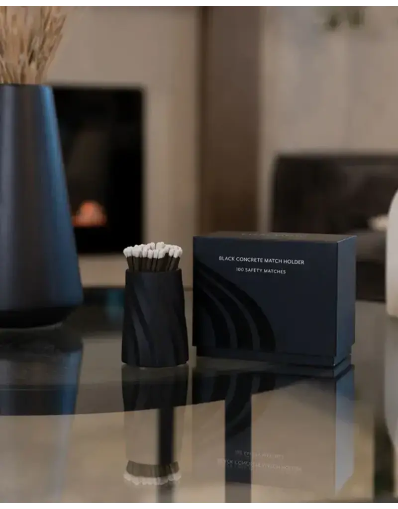 Everlasting Candle Concrete Safety Match Set by Everlasting Candle | Black