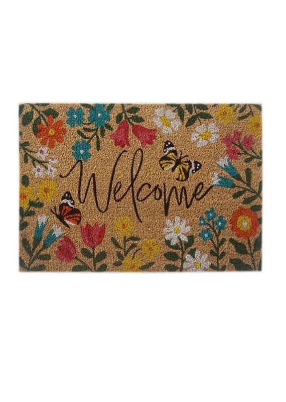Koppers Home Welcome Floral Door Mat