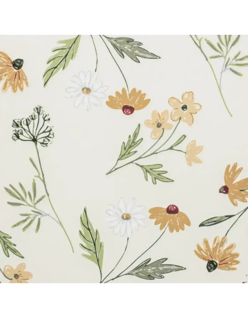 Brunelli Margaret Cream Floral Tablecloth by Brunelli